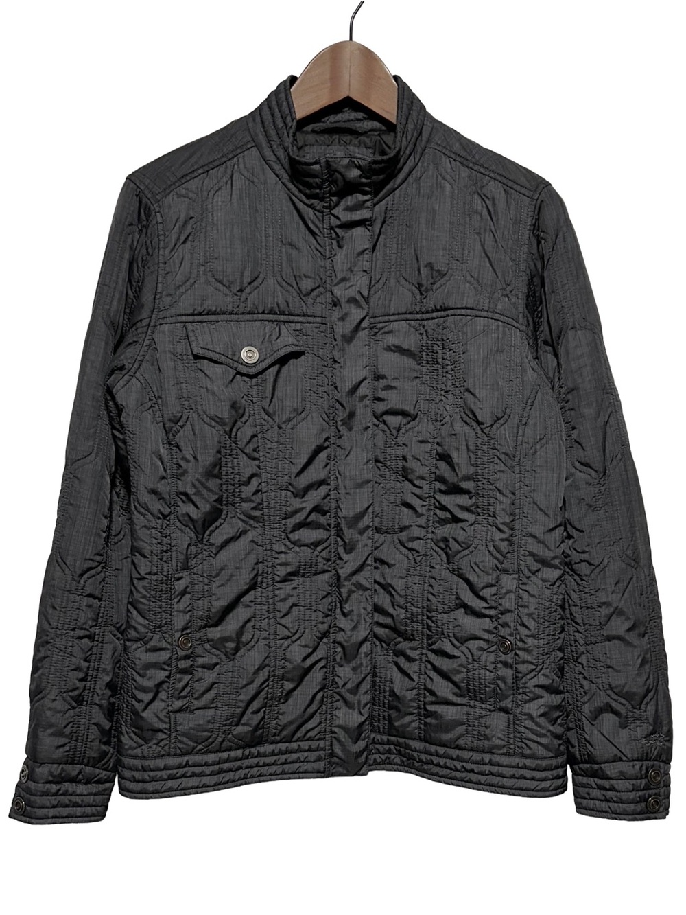 Horny Toad Quilted Snap Front Jacket Gray Utility Outdoor Coat M